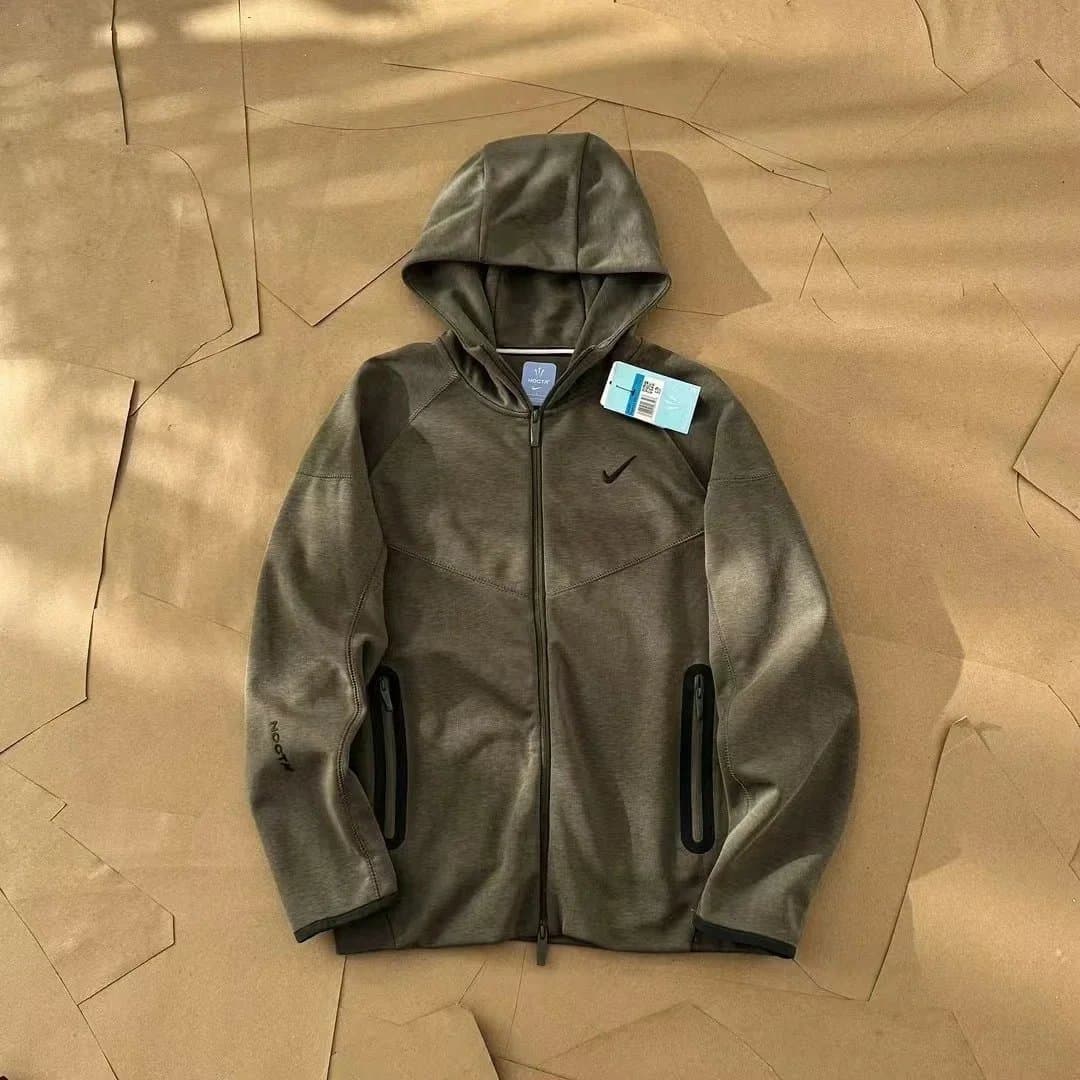 Nike Tech Fleece Hoodie Olive Grey