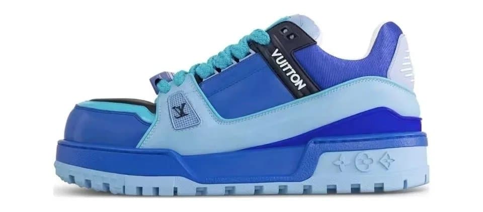 Louis Vuitton LV Trainer Monogram Suede — 蓝色