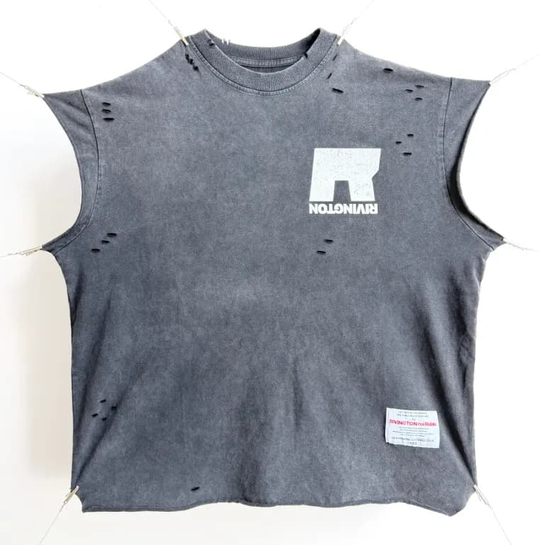 Saint Laurent Graphic Tee Distressed Print — Crv-12 models