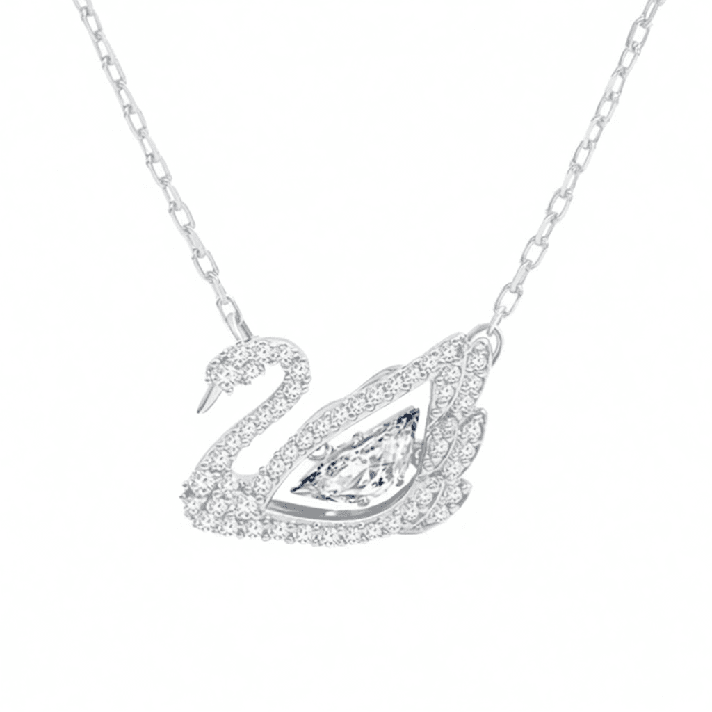 Van Cleef & Arpels Alhambra Pendant Double Motif with Diamonds — 灵动白天鹅项链