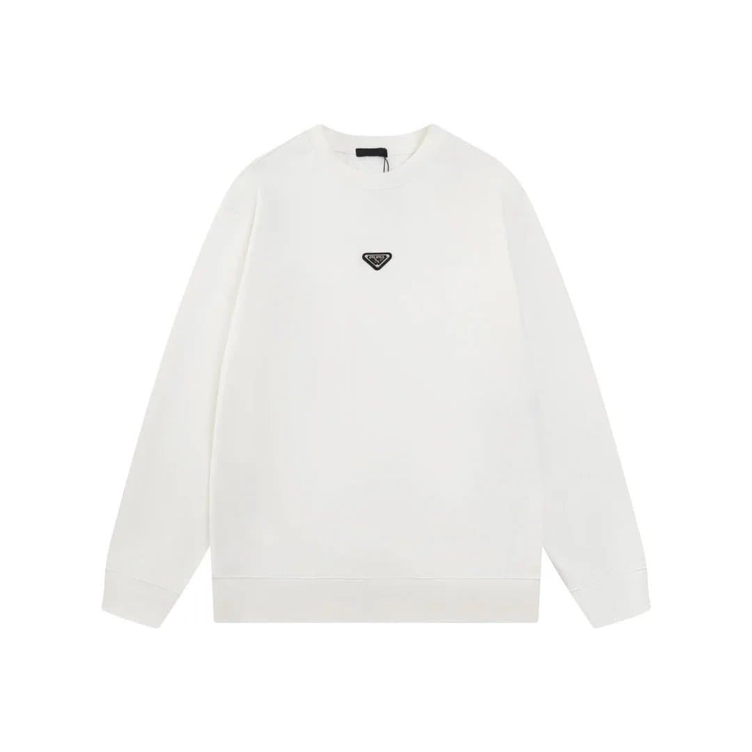 Prada Cotton Sweatshirt Triangle Logo