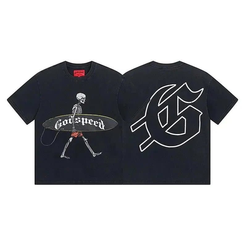 Godspeed Graphic Tee Skeleton Pitcher — 28