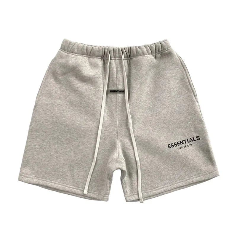 Fear of God Essentials Essentials Shorts Logo Patch — 灰色（毛圈薄款）