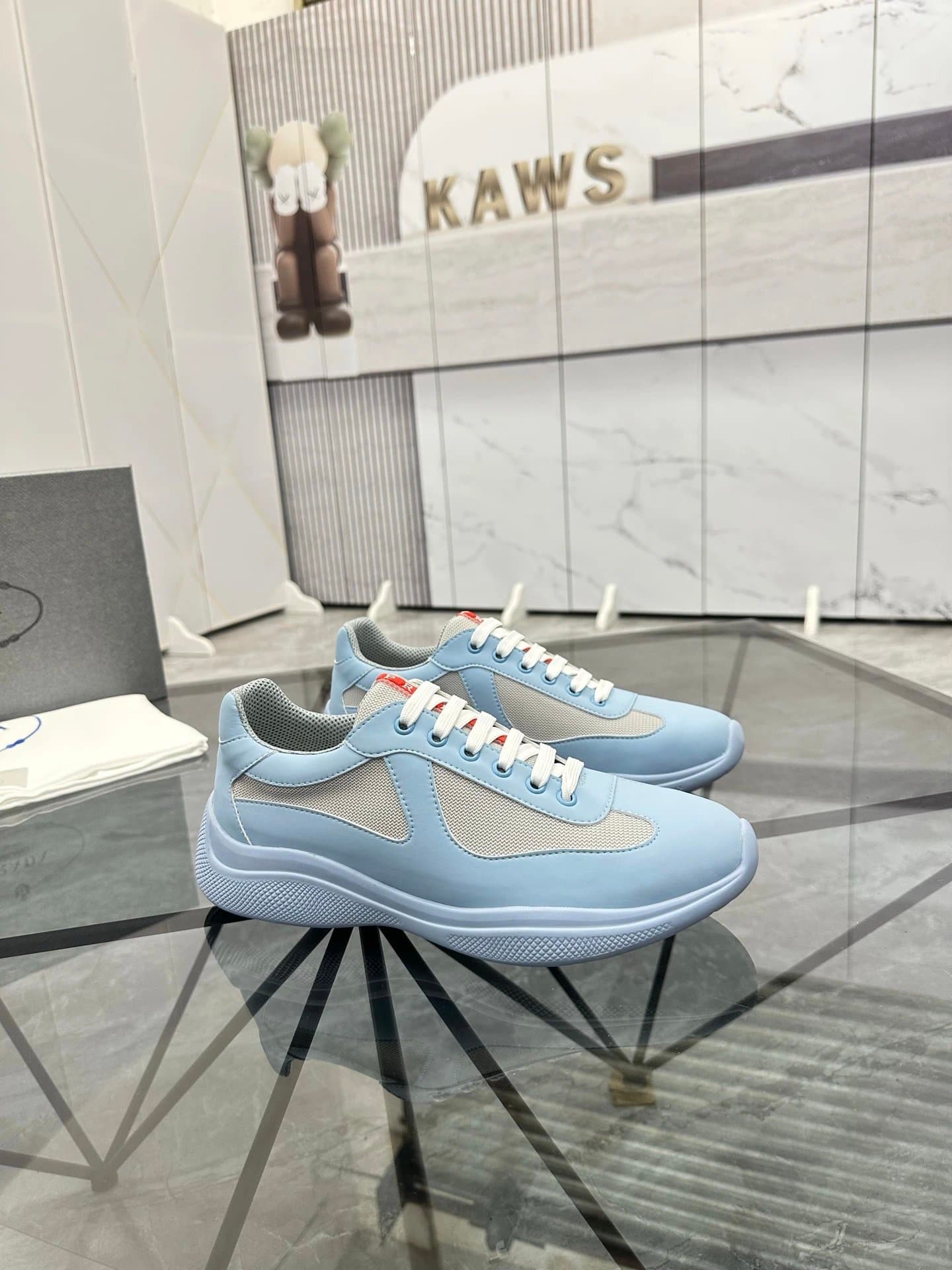 Prada Cloudbust Thunder White Mesh and Patent — 36