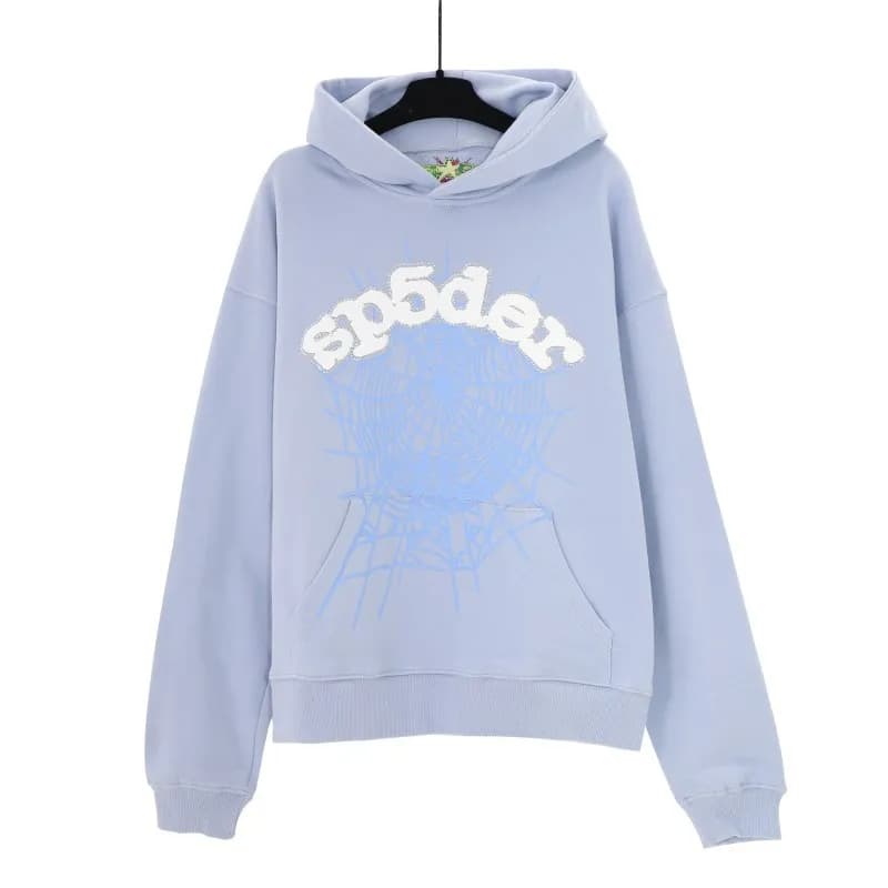 Palace Spider Web Hoodie Star Logo — 143# 浅蓝