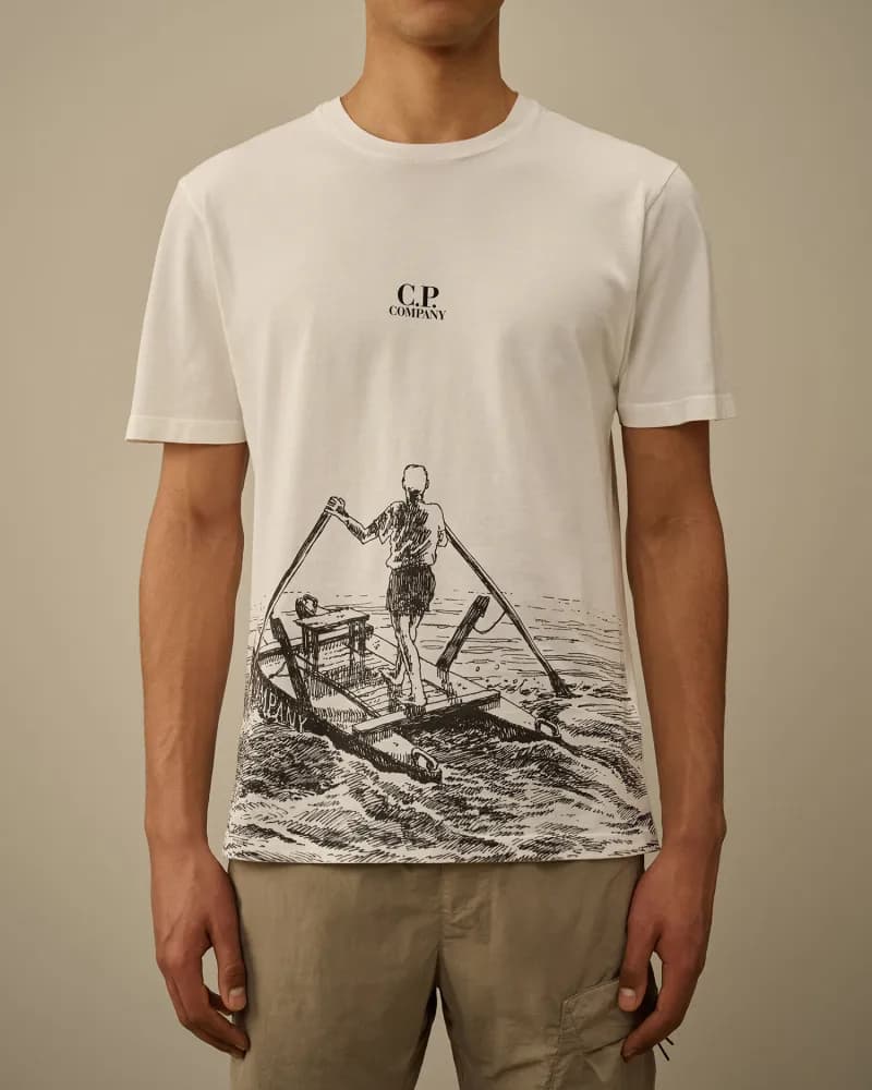 C.P. Company Graphic T-Shirt Boat Print