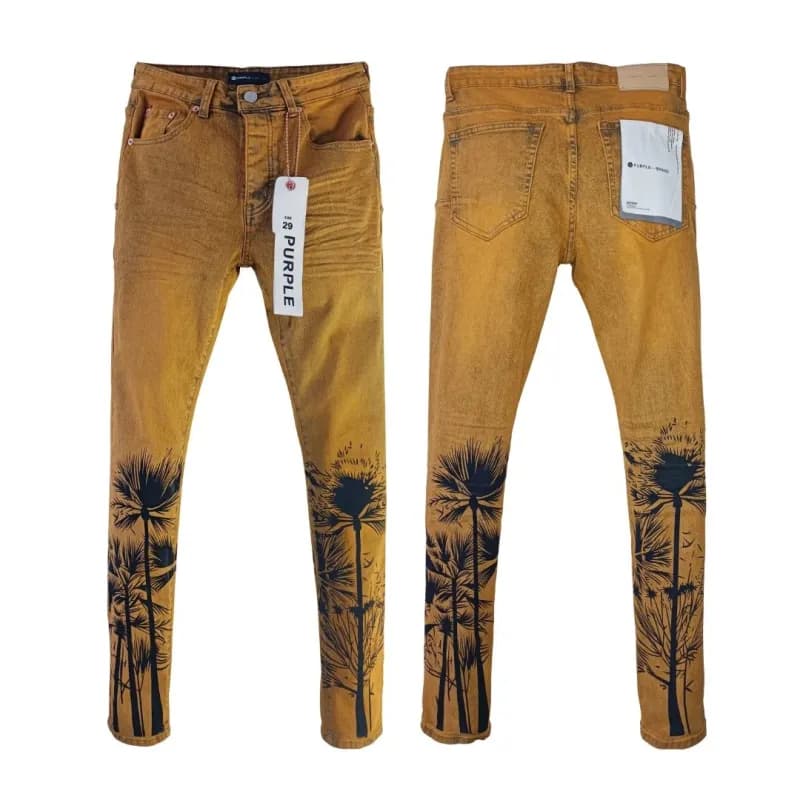 Distressed Jeans Paint-Splatter & Roman Numeral Print — WM52
