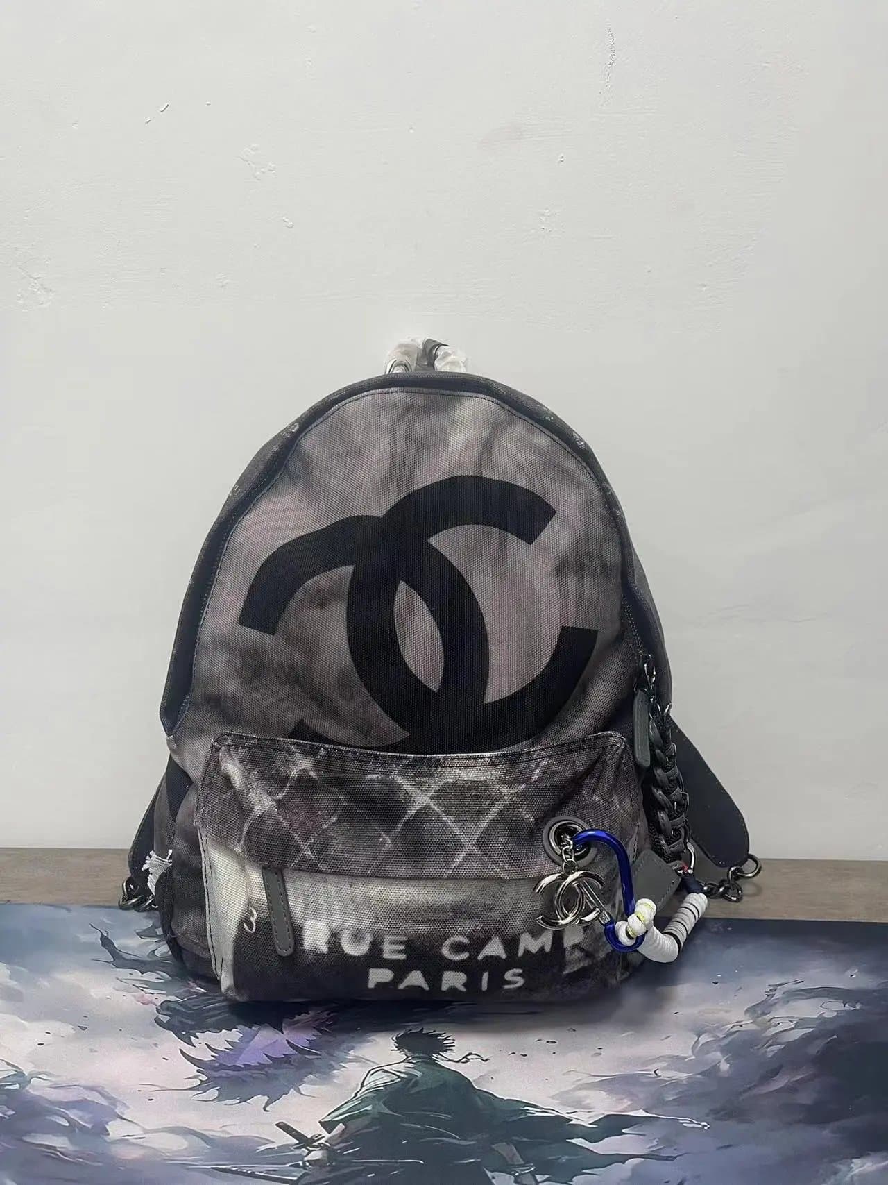 Chanel Backpack Rue Cambon Paris Print