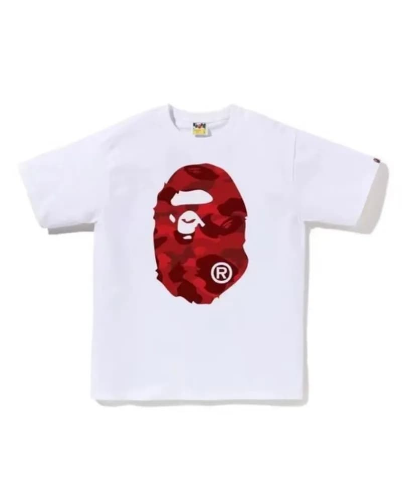 BAPE Ape Head Tee Red Camo Ape Head