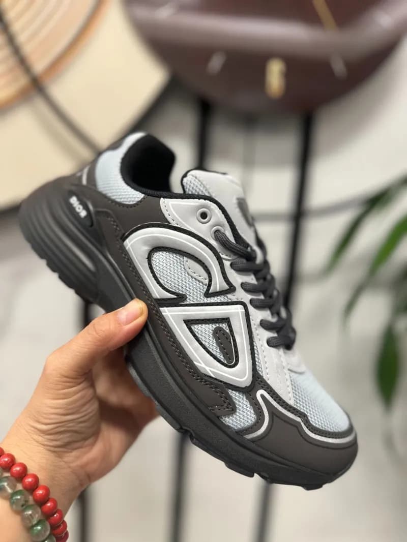 Dior B23 Low Monogram Grey — B30 black gray