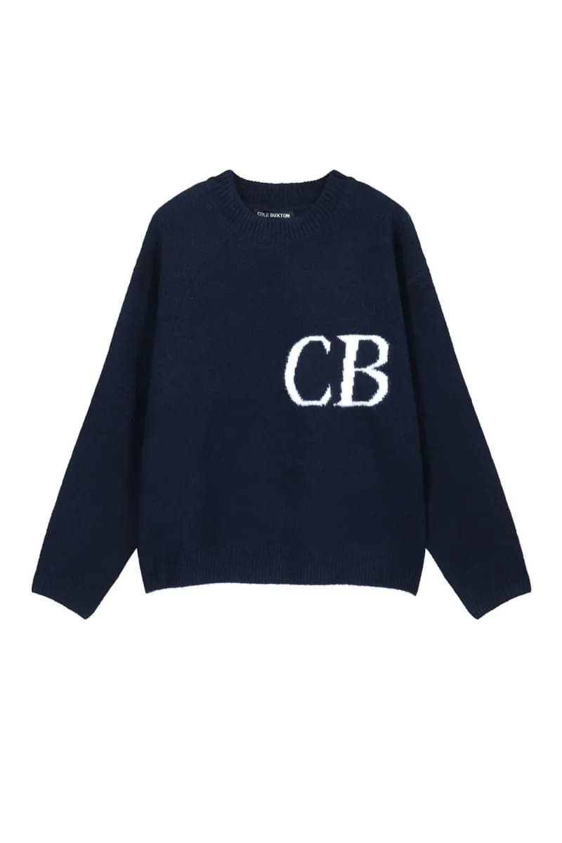 Cole Buxton CB Logo Tee Embroidered — 9-25 royal blue crew neck