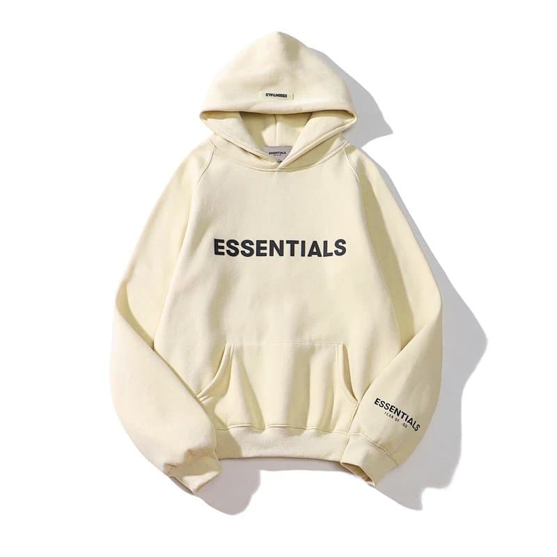 Fear of God Essentials Hooded Sweatshirt Essentials Logo — 569杏色
