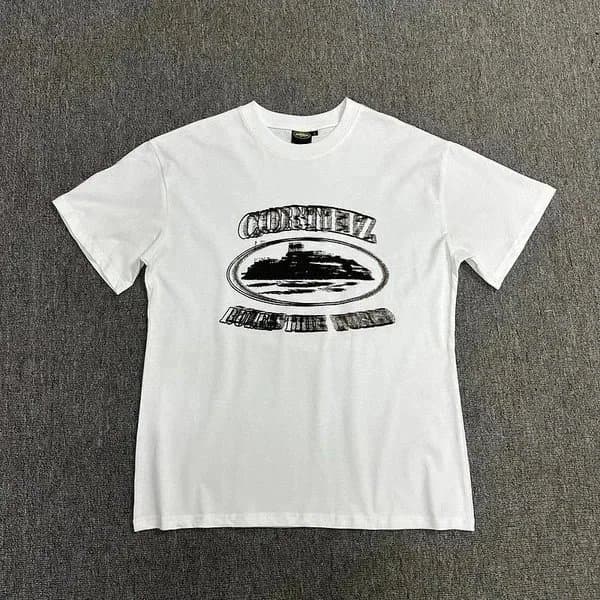 Graphic Tee Corteiz Logo Print — 32