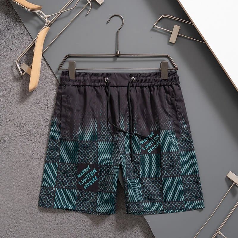 Louis Vuitton Checkered Shorts Monogram Grid Print