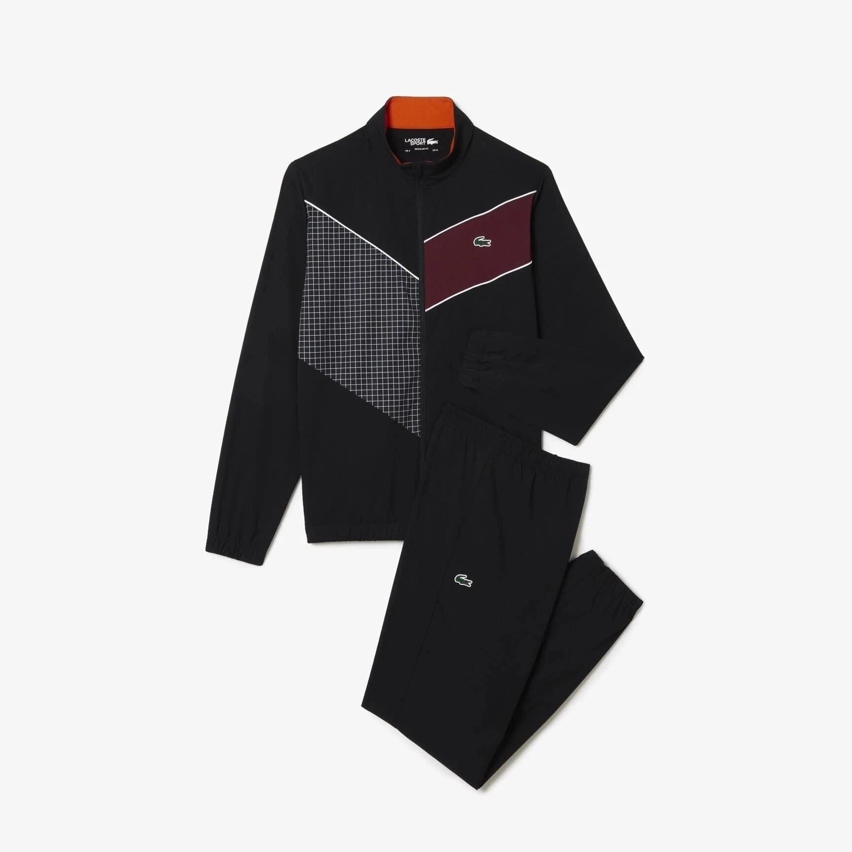 Lacoste Sport Track Suit Grid Panel