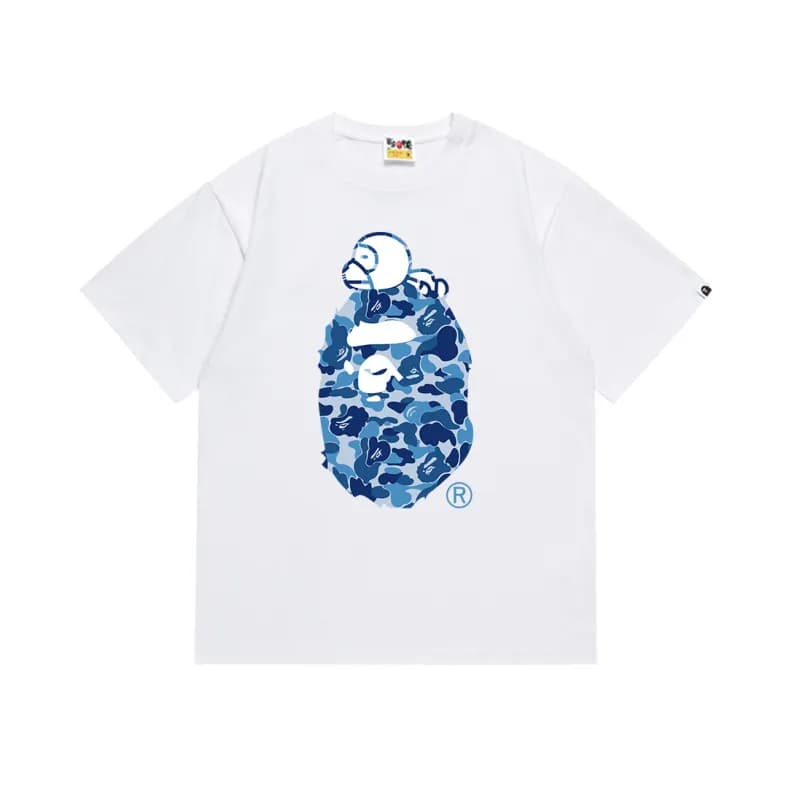 BAPE Ape Head Tee Blue Camo Ape Head