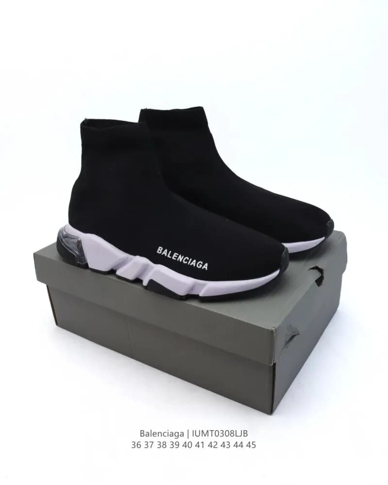 Balenciaga Speed Trainer Black White Red — 18