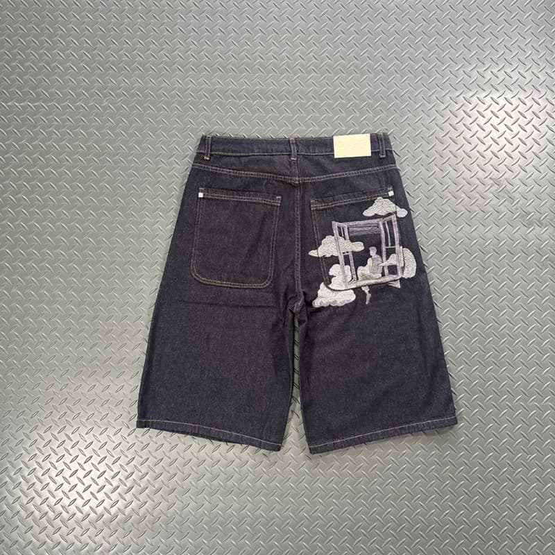 Denim Tears Denim Shorts Cloud Window Embroidery
