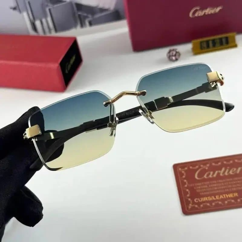 Louis Vuitton Square Sunglasses Monogram Logo — Cartier -11