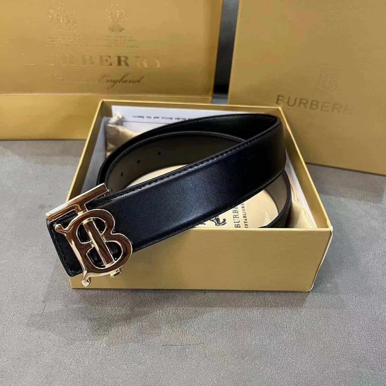 Burberry TB Logo Belt Monogram Buckle