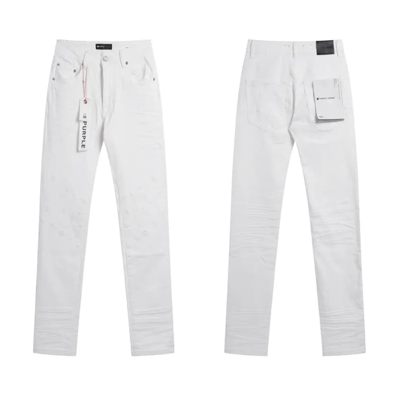 Denim Tears Distressed Straight Jeans Purple Tag — PU6006