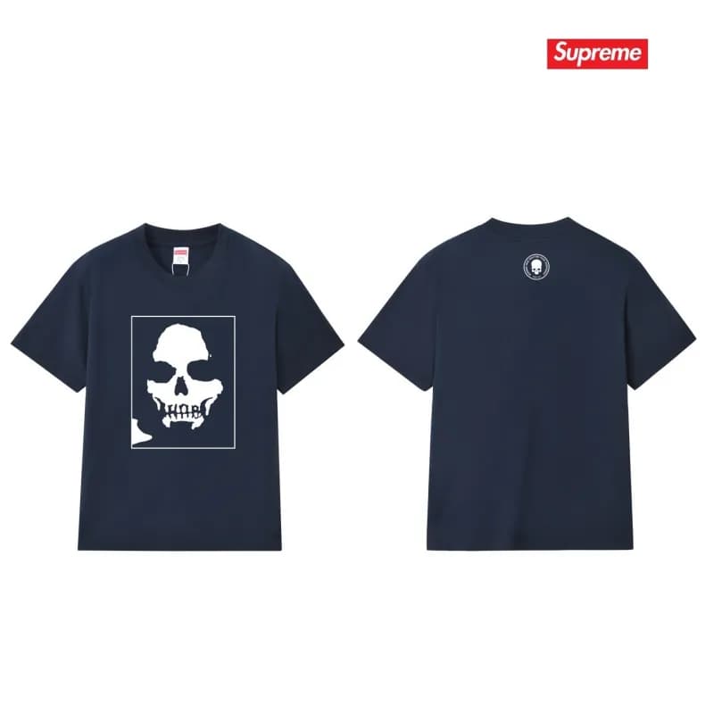 Supreme T-Shirt Graphic Print — 315藏青