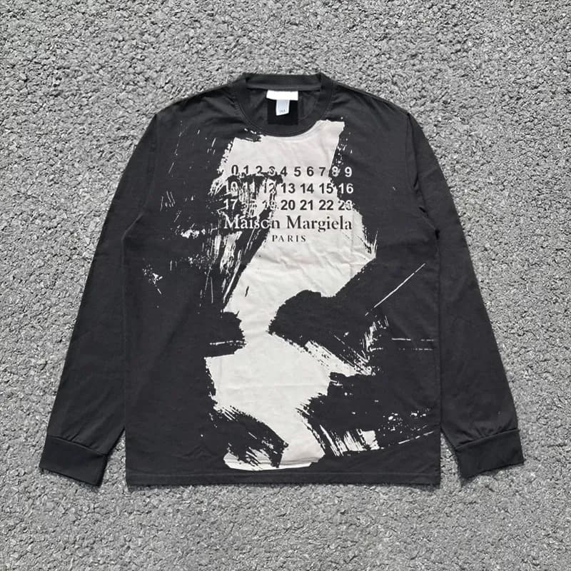 Maison Margiela Long-Sleeve Tee Paint Splatter Print