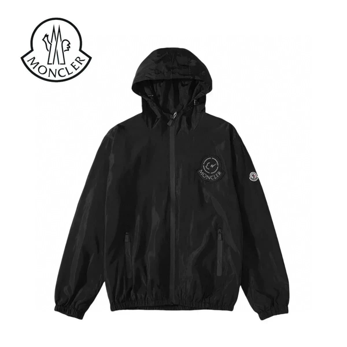 Moncler Windbreaker Jacket Logo Patch