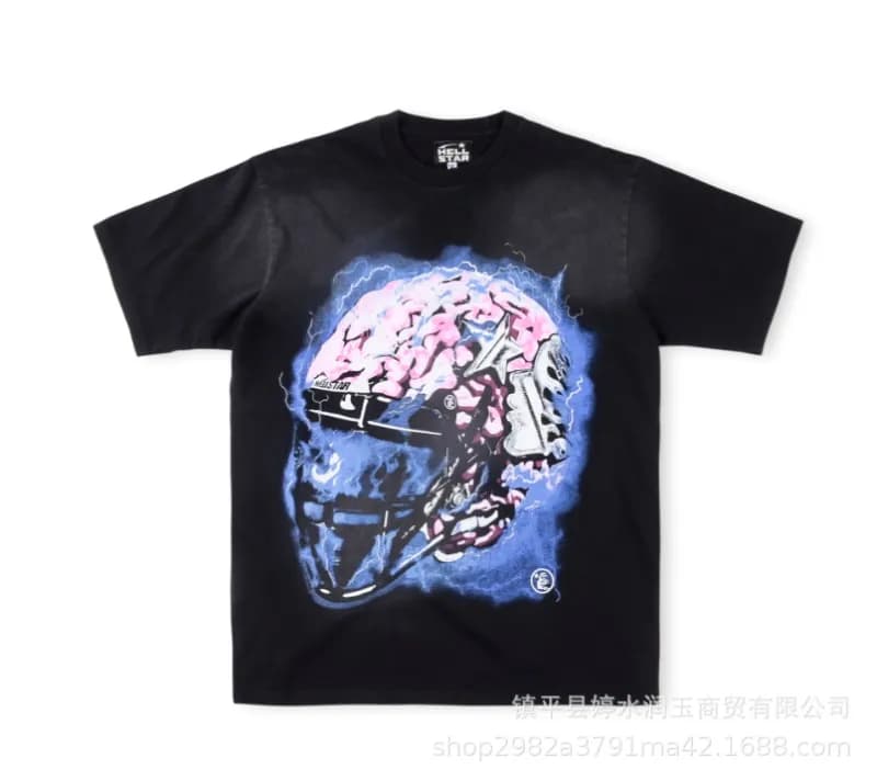 Hellstar Graphic Tee Brain Helmet Print