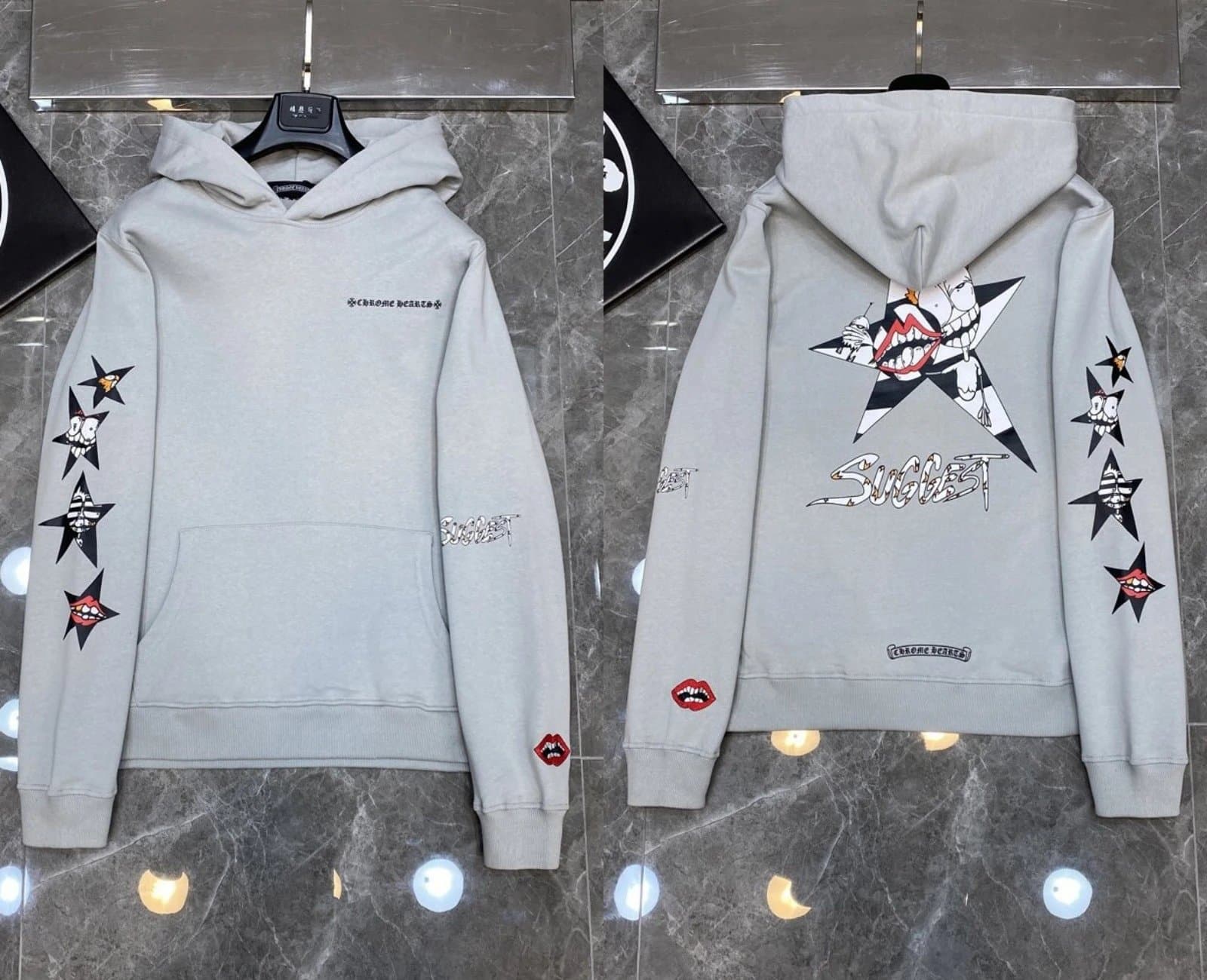 Hooded Sweatshirt Sugbest x Chrome Hearts