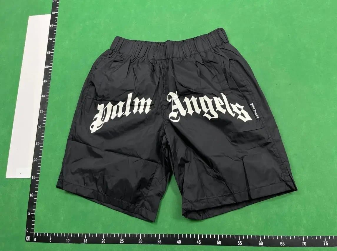 Palm Angels Logo Shorts Gothic Print