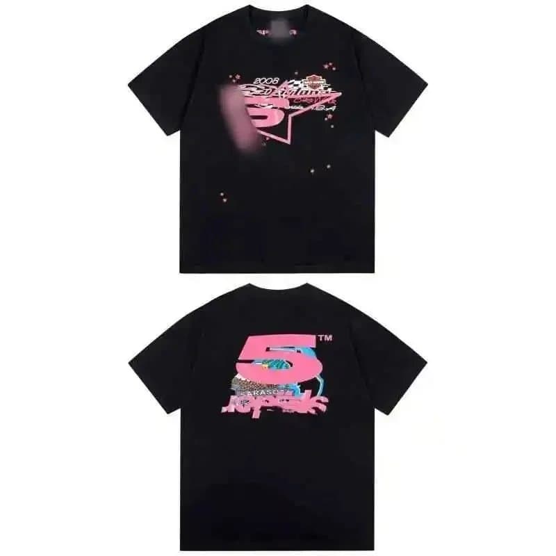 Corteiz Graphic Tee Pink Logo Print