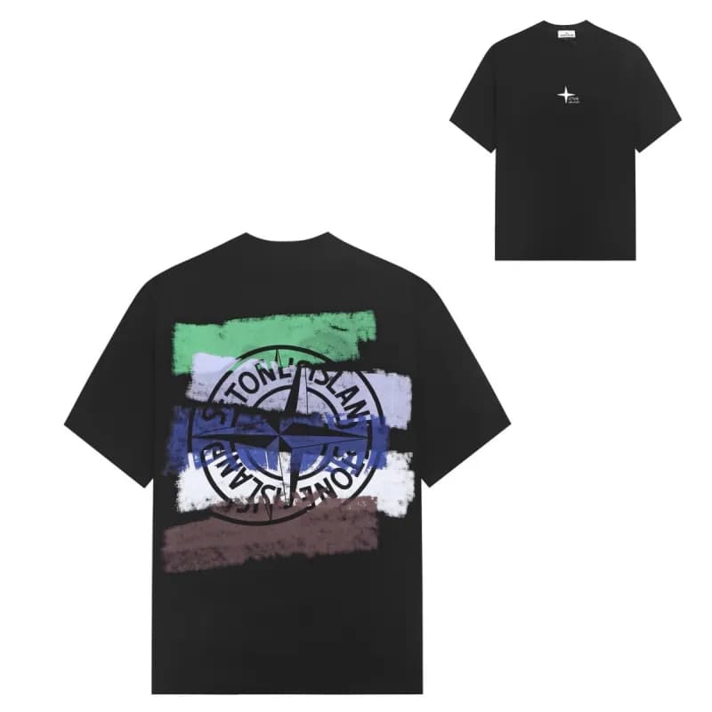 Stone Island Graphic T-Shirt Compass Logo Print