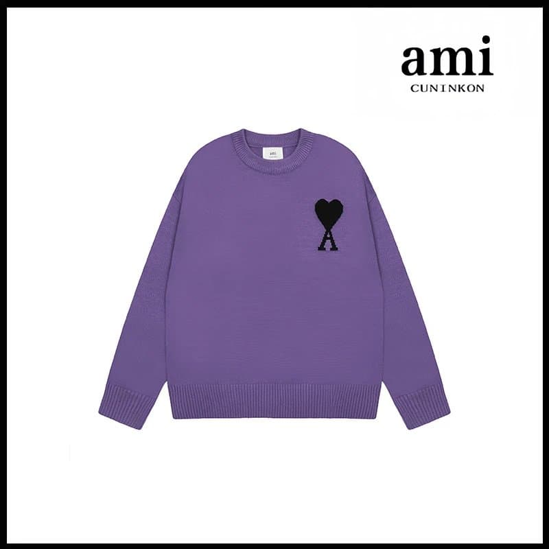 AMI Paris Knit Sweater Heart Logo