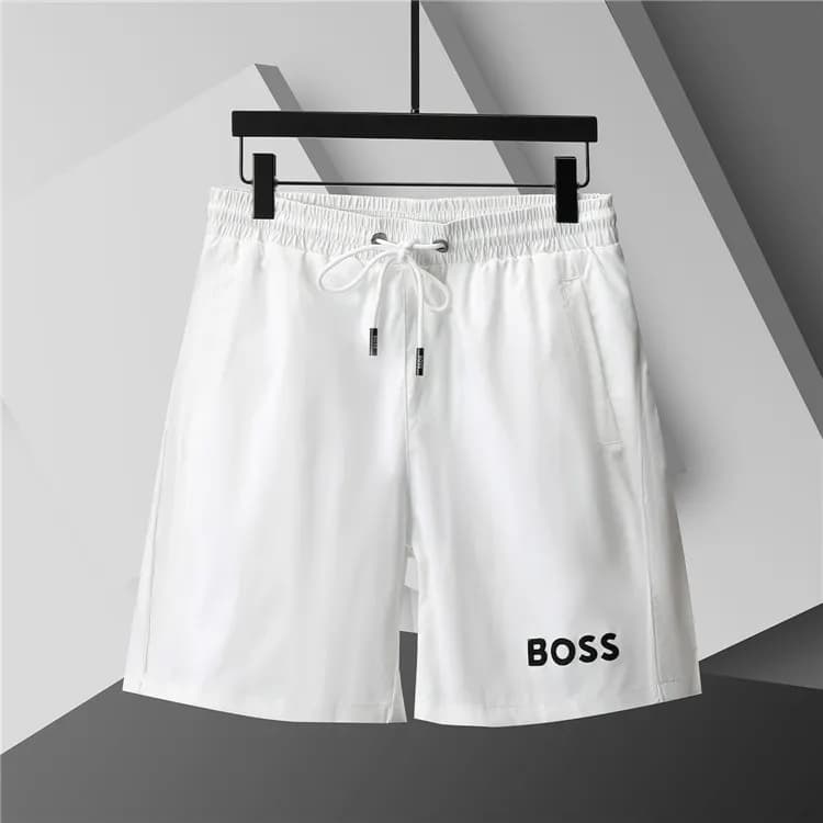 Balmain Logo Tape Shorts Black with White Logo Tape — 3778 white
