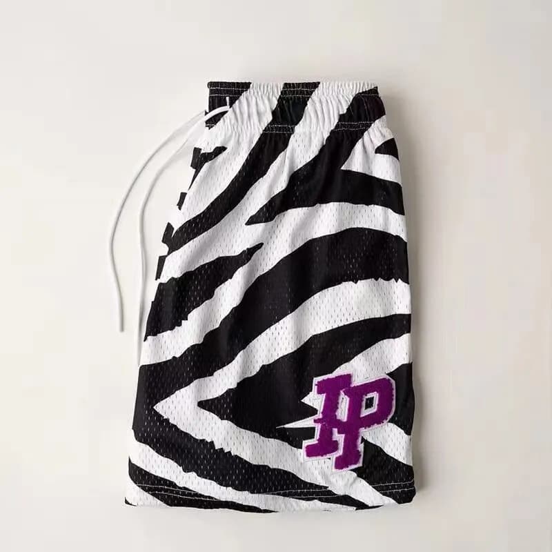 Palm Angels Mesh Shorts Zebra Print
