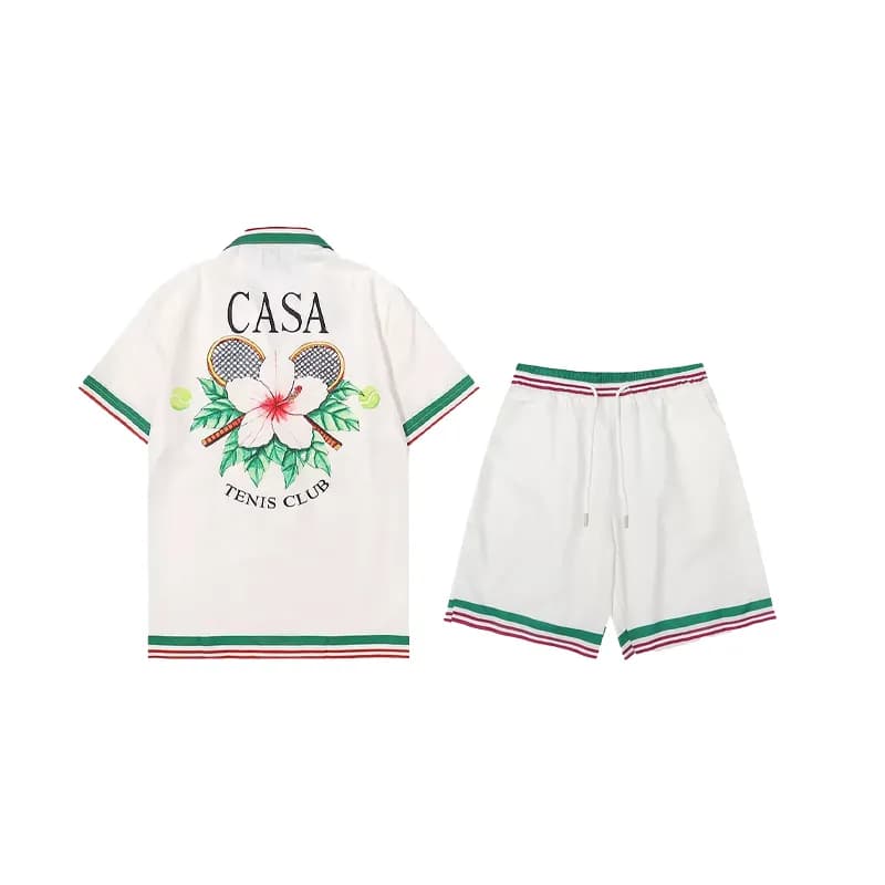 Casablanca Tennis Club Set Hibiscus Print