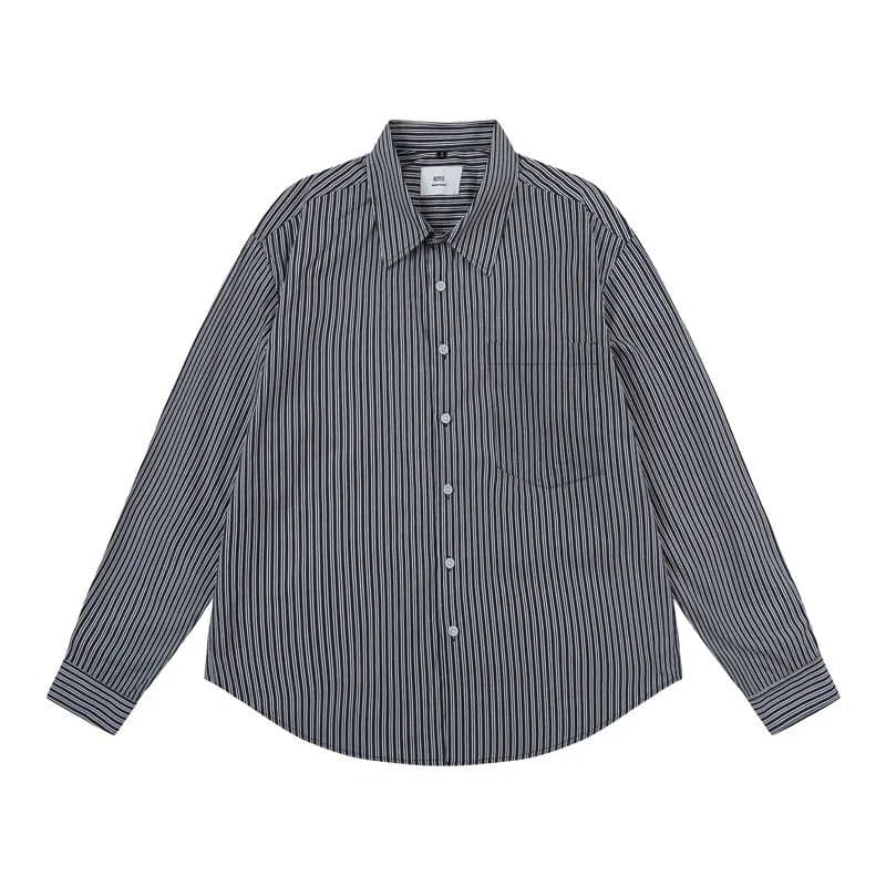 Comme des Garçons Striped Button-Up Shirt Vertical Stripe