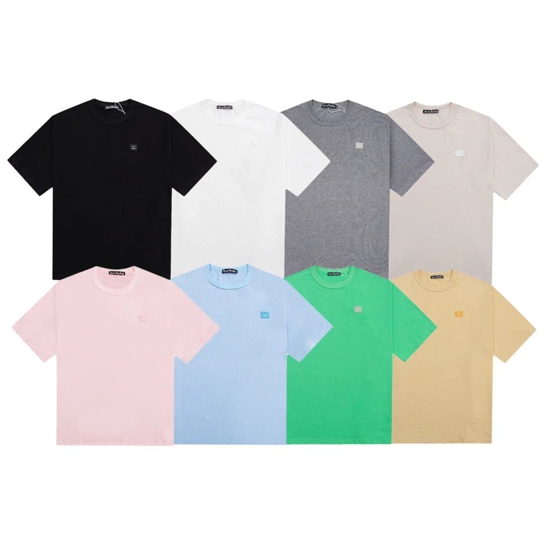 Acne Studios Face Patch T-Shirt Beige — 08粉色