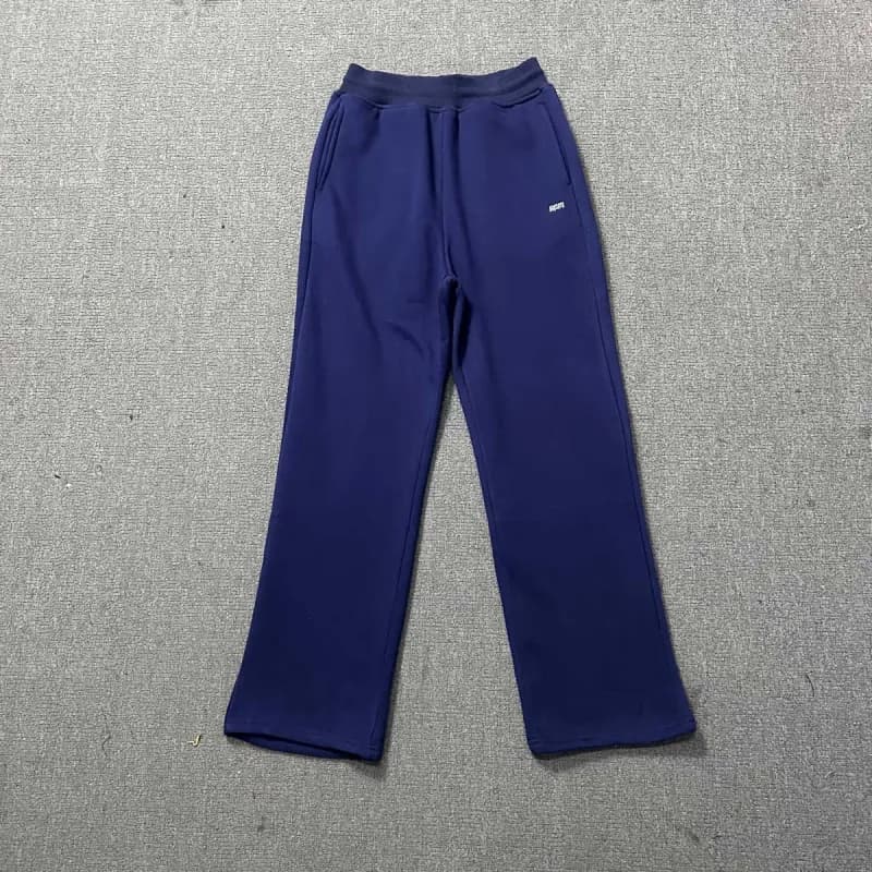 Corteiz Cropped Hoodie & Wide-leg Joggers Set White Script Logo — Dark blue [trousers] 1001