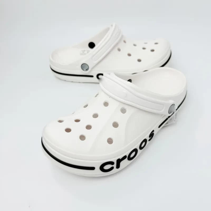 Crocs Classic Clog White with Black Logo Band
