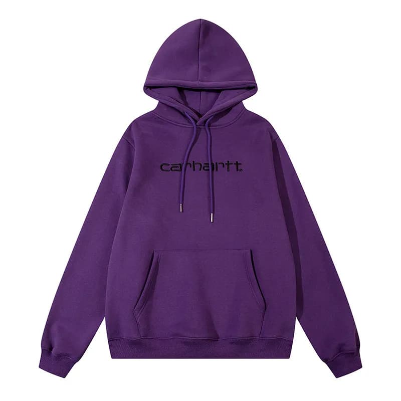 Carhartt Hooded Sweatshirt Embroidered Logo — 662 purple