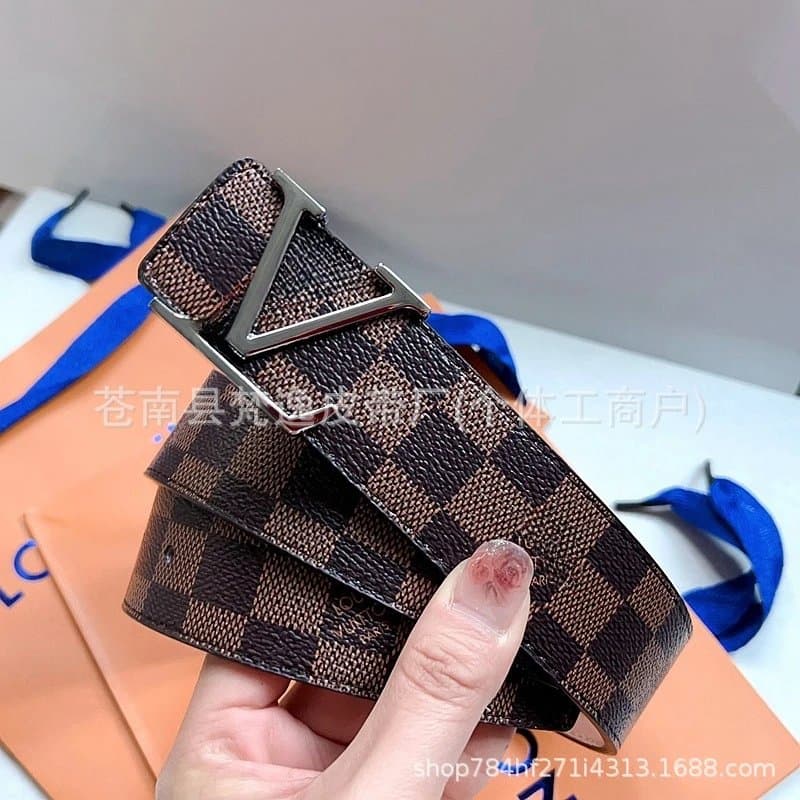 Louis Vuitton Damier Ebene Belt Monogram Canvas