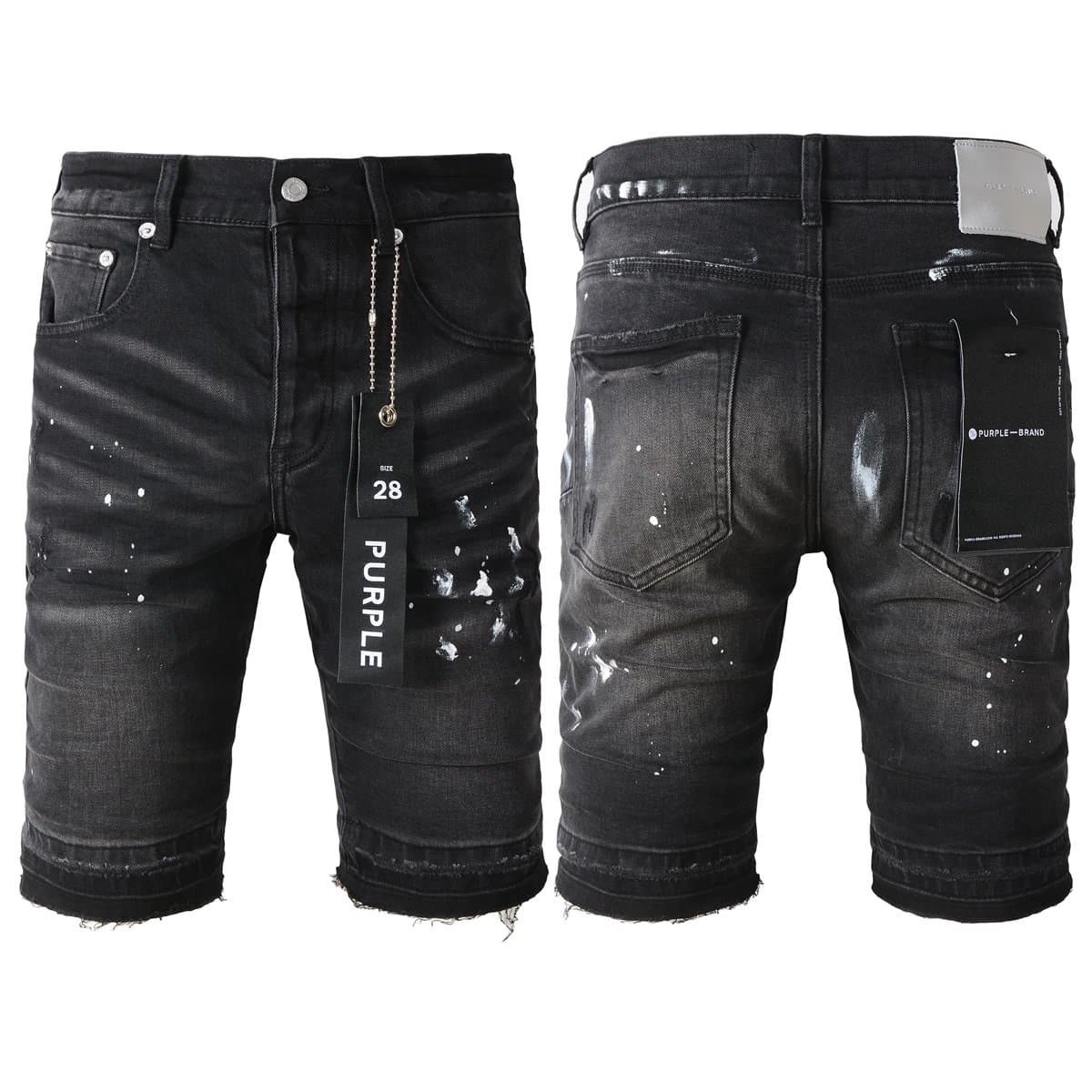 Levi's Distressed Denim Shorts Paint Splatter