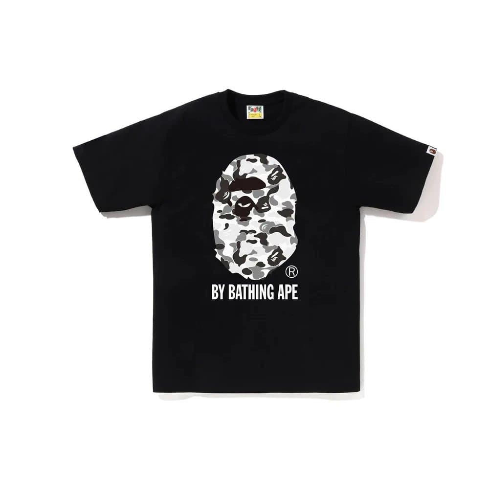 BAPE A Bathing Ape Tee collegiate logo — 1004黑灰