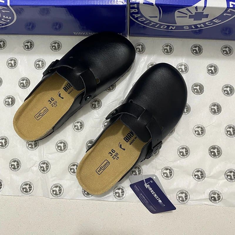 Birkenstock Boston Clog Black Leather