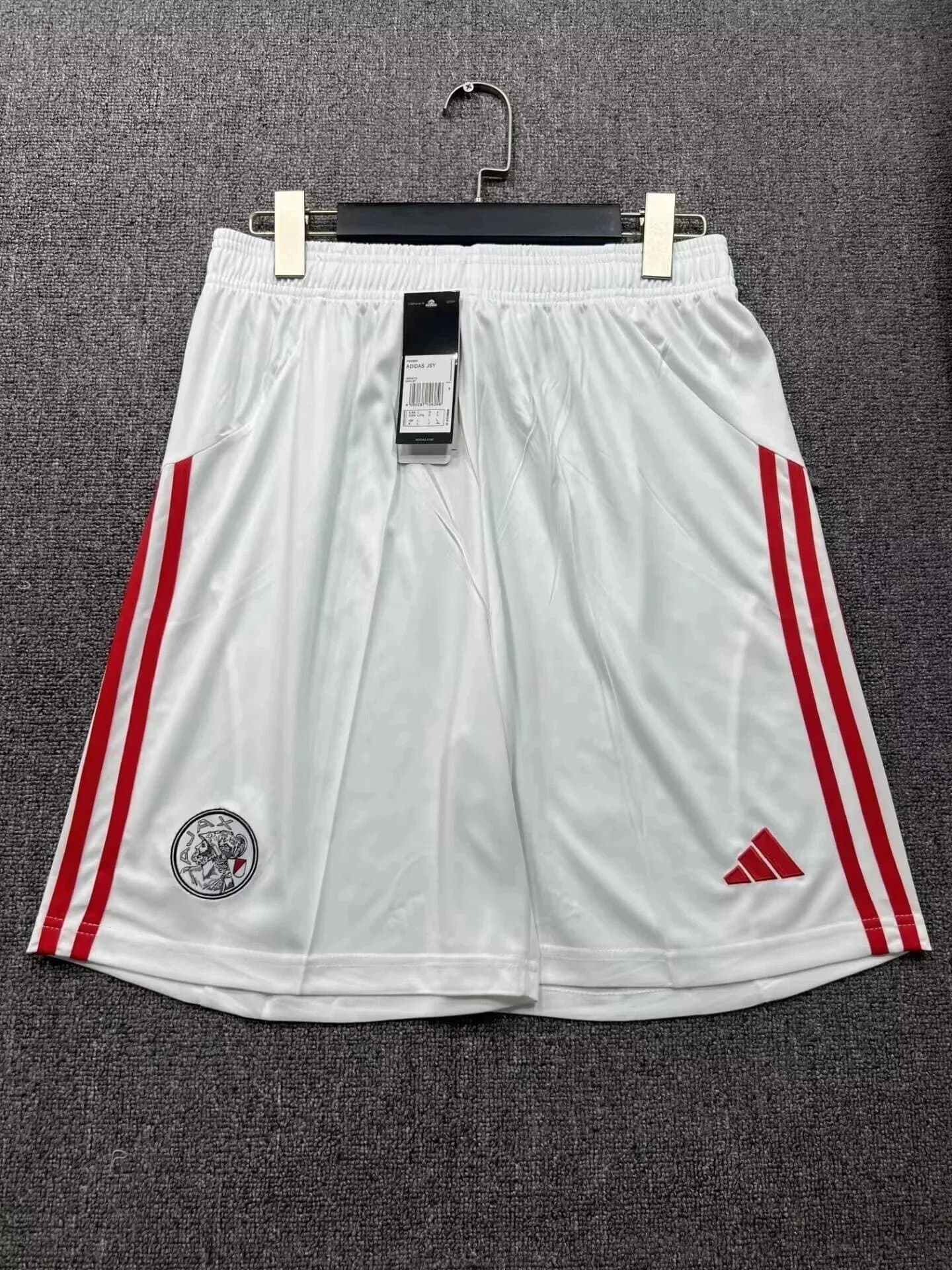 Adidas JSY Shorts White with Red Stripes