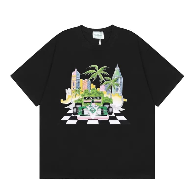 Comme des Garçons Graphic T-Shirt Cosmic Cactus Print — 77黑色
