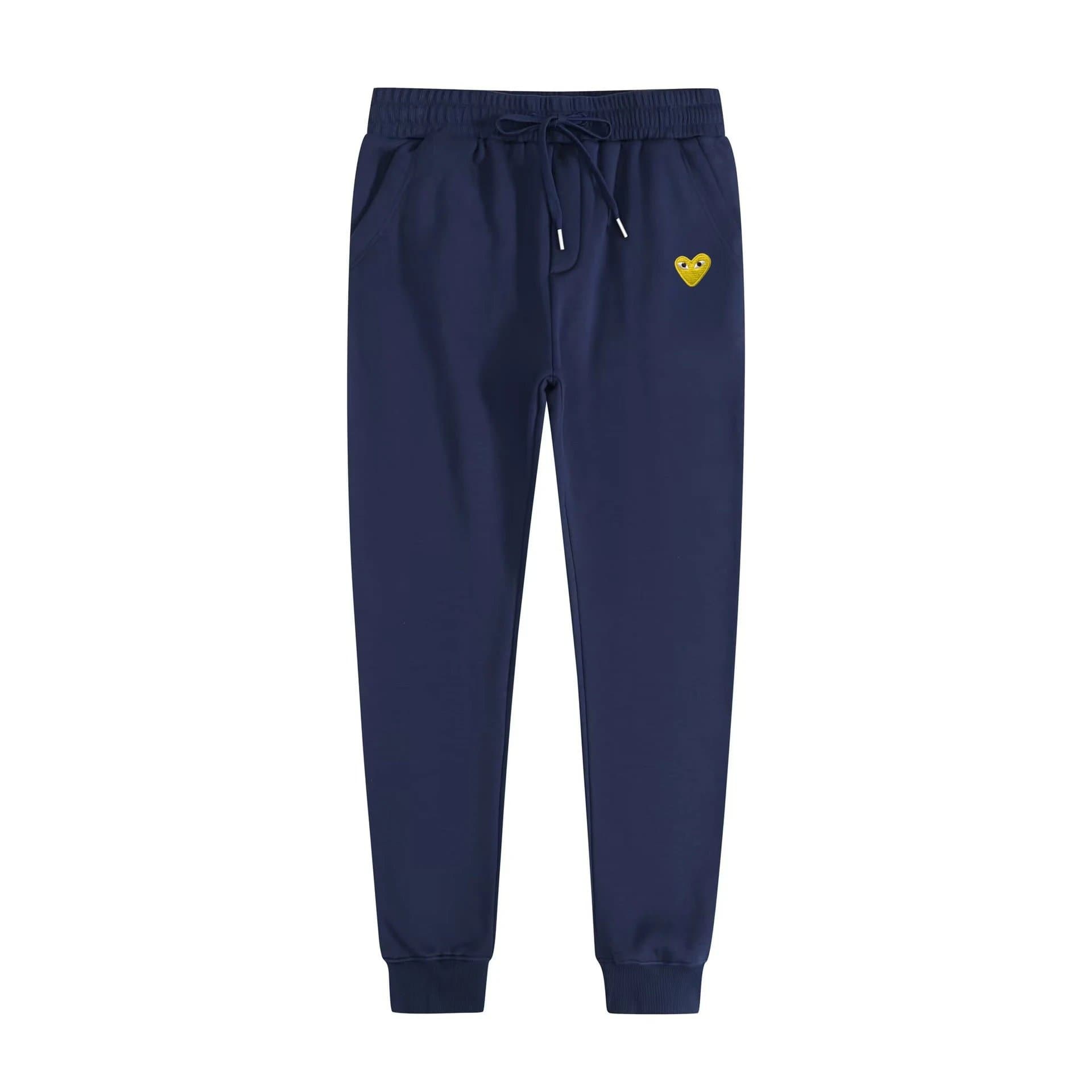 Comme des Garçons Jogger Heart Logo — 卫裤藏青金眼