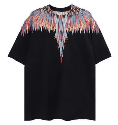 Versace Wings T-Shirt Multicolor Wings Print